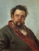 Ilya Repin Portrait of Modest Moussorgski France oil painting artist